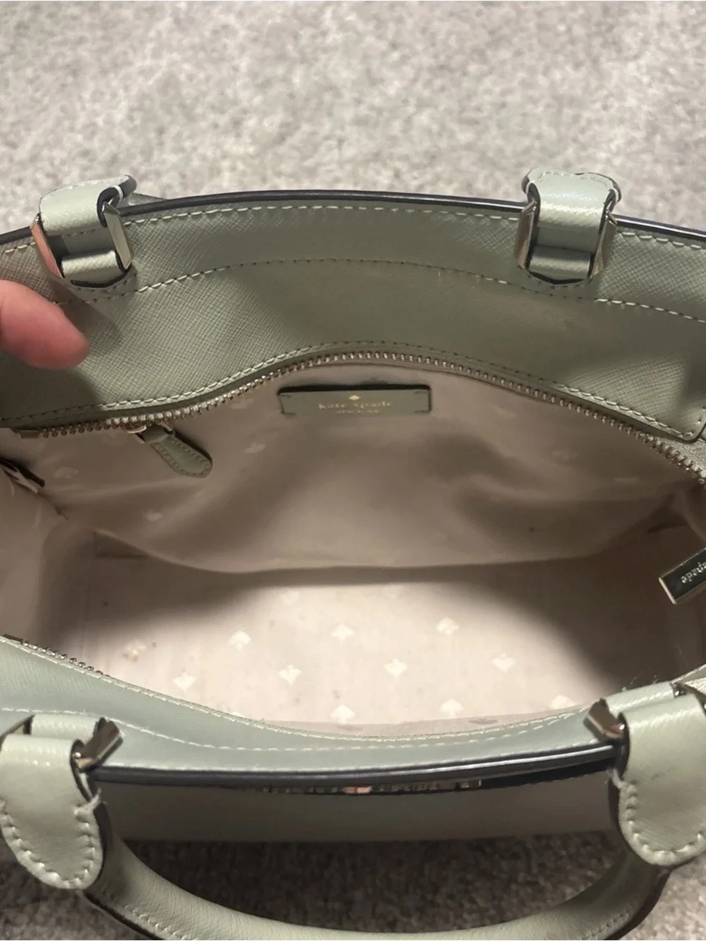 kate spade Olive Green Saffiano Leather Satchel